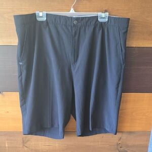 adidas Men's Dark Black Flat Front Shorts